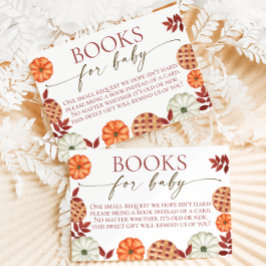 Fall Pumpkin Book Request Baby Show Card Dankeskarte