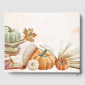 Fall Pumpkin Book Theme Baby Shooting Guest Book Gästebuch (Rückseite)