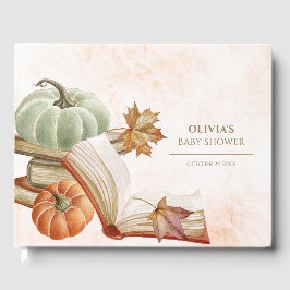 Fall Pumpkin Book Theme Baby Shooting Guest Book Gästebuch