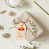 Fall Pumpkin Botanische Hochzeit Geschenkanhänger