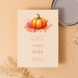 Fall Pumpkin Botanische Hochzeit retten das Datum Einladung