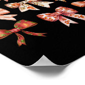 Fall Pumpkin Bow Coquette Herbstleaves Thanksgivi Poster (Ecke)