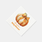 Fall Pumpkin Bow Girl Baby Dusche Serviette (Ecke)