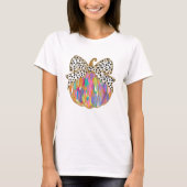Fall Pumpkin Bow Glitzer Women T-Shirt (Vorderseite)