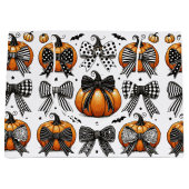 Fall Pumpkin Bow Große Geschenktüte (Vorderseite)