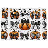 Fall Pumpkin Bow Große Geschenktüte (Rückseite)