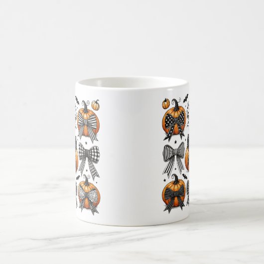 Fall Pumpkin Bow Kaffeetasse (Mittel)
