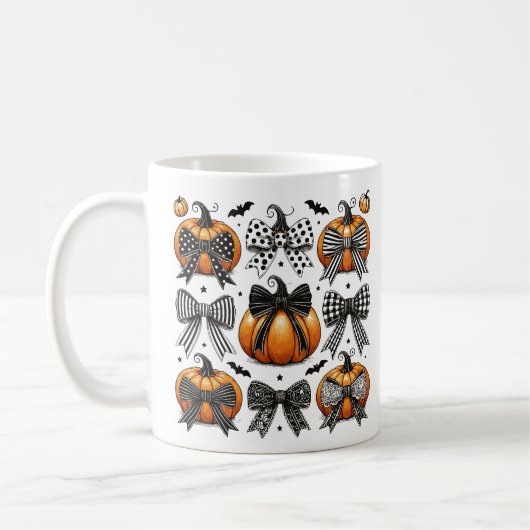Fall Pumpkin Bow Kaffeetasse (Links)