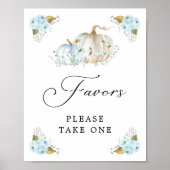 Fall Pumpkin Boy Baby Duwer Favorit Schild (Vorne)