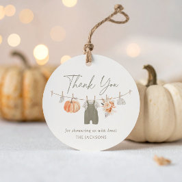 Fall Pumpkin Boy Baby Kleidung Babydusche Geschenkanhänger