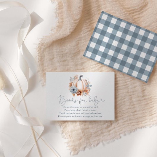 Fall Pumpkin Boy Babydusche Bücher für Baby Begleitkarte