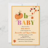 Fall Pumpkin Boy Babydusche Einladung (Vorderseite)