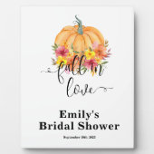Fall Pumpkin Brautparty Begrüßungszeichen Fotoplatte (Vorderseite)
