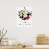 Fall Pumpkin Brautparty Begrüßungszeichen Poster (Küche)