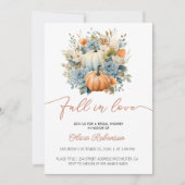 Fall Pumpkin-Brautparty Einladung (Vorderseite)