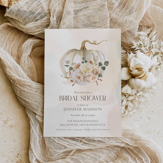 Fall Pumpkin-Brautparty Einladung
