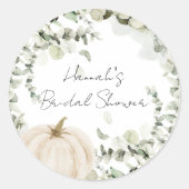 Fall Pumpkin Brautparty Einladung Umschlag Aufkleb Runder Aufkleber (Vorderseite)
