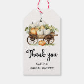 Fall Pumpkin Brautparty Gefallen Dankeschön Gesche Geschenkanhänger (Vorderseite)