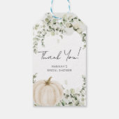 Fall Pumpkin Brautparty Gefallen Vielen Dank Geschenkanhänger (Rückseite)