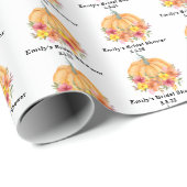 Fall Pumpkin-Brautparty Geschenkpapier (Rolleneckpunkt)