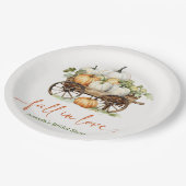 Fall Pumpkin Brautparty Paper Teller (Schrägansicht)