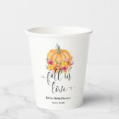Fall Pumpkin-Brautparty Pappbecher (Vorderseite)