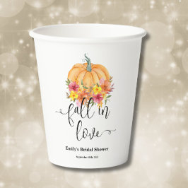 Fall Pumpkin-Brautparty Pappbecher