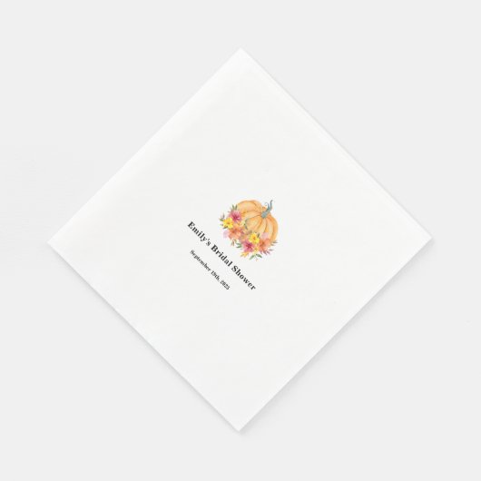 Fall Pumpkin-Brautparty Serviette (Ecke)