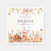 Fall Pumpkin-Brautparty Serviette (Vorderseite)