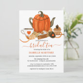 Fall Pumpkin Brautparty Tee Einladung (Stehend Vorderseite)