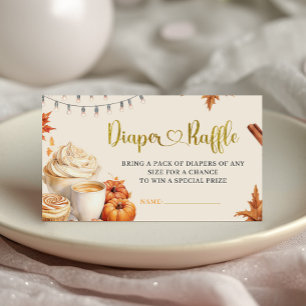 Fall Pumpkin Brewing Coffee Verlass Baby Shower Begleitkarte