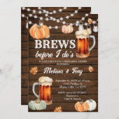 Fall Pumpkin Brews vor dem Probe Dinner Einladung (Vorne/Hinten)