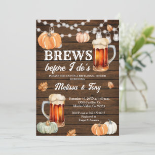 Fall Pumpkin Brews vor dem Probe Dinner Einladung