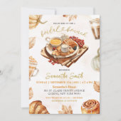 Fall Pumpkin Bridal Brunch Pancake Einladung (Vorderseite)