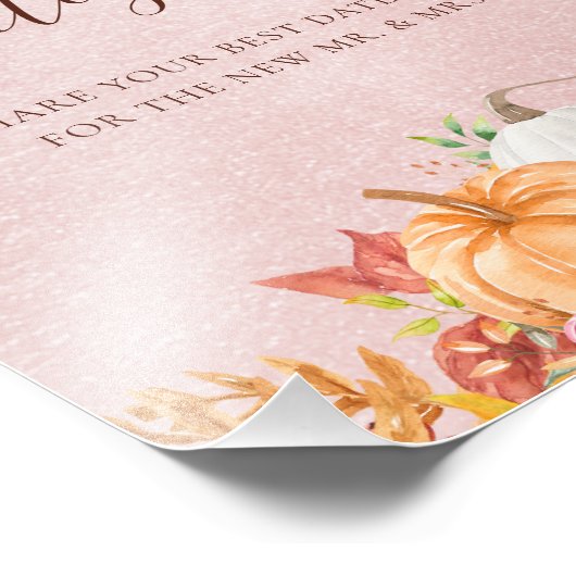 Fall Pumpkin Bridal Date Night Ideas Date Jar Fotodruck (Ecke)