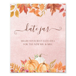 Fall Pumpkin Bridal Date Night Ideas Date Jar Fotodruck