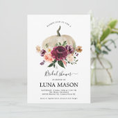 Fall Pumpkin Bridal Dusche Einladung (Stehend Vorderseite)