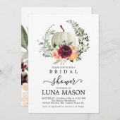 Fall Pumpkin Bridal Dusche Einladung (Vorne/Hinten)