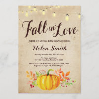 Fall Pumpkin Bridal Dusche Einladung