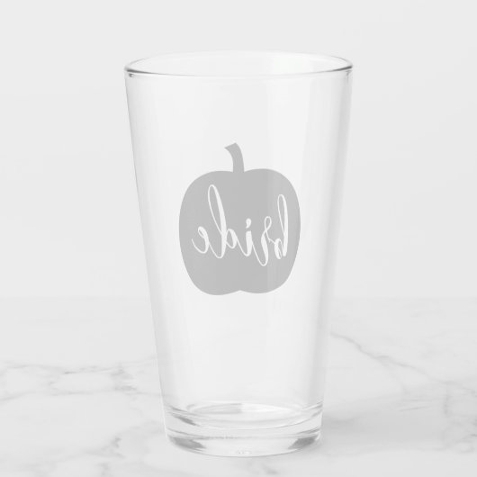 Fall Pumpkin Bride Glas (Rückseite)