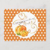 Fall Pumpkin bringen eine Bücherbibliothek Babydus Einladungspostkarte (Rückseite)