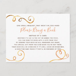 Fall Pumpkin bringen eine Bücherbibliothek Babydus Einladungspostkarte