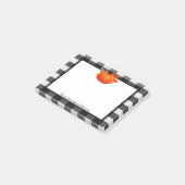 Fall Pumpkin Buffalo Karierte Personalisierte Noti Post-it Klebezettel (angewinkelt)