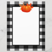 Fall Pumpkin Buffalo Kariertes Personalisiertes Pa (Rückseite)