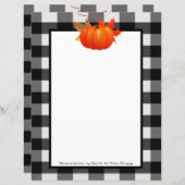 Fall Pumpkin Buffalo Kariertes Personalisiertes Pa (Vorne/Hinten)