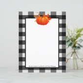 Fall Pumpkin Buffalo Kariertes Personalisiertes Pa (Stehend Vorderseite)