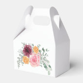 Fall Pumpkin Burgundy Blush Pink Thank You Geschenkschachtel (Rückseite)