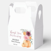 Fall Pumpkin Burgundy Blush Pink Thank You Geschenkschachtel (Geöffnet)