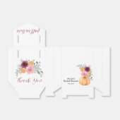 Fall Pumpkin Burgundy Blush Pink Thank You Geschenkschachtel (Ungefaltet)