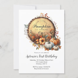 Fall Pumpkin Burnt Orange Erster Geburtstag Einladung